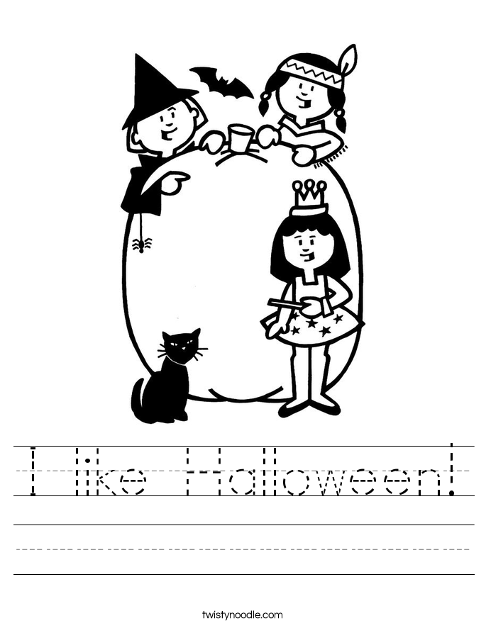 I like Halloween! Worksheet