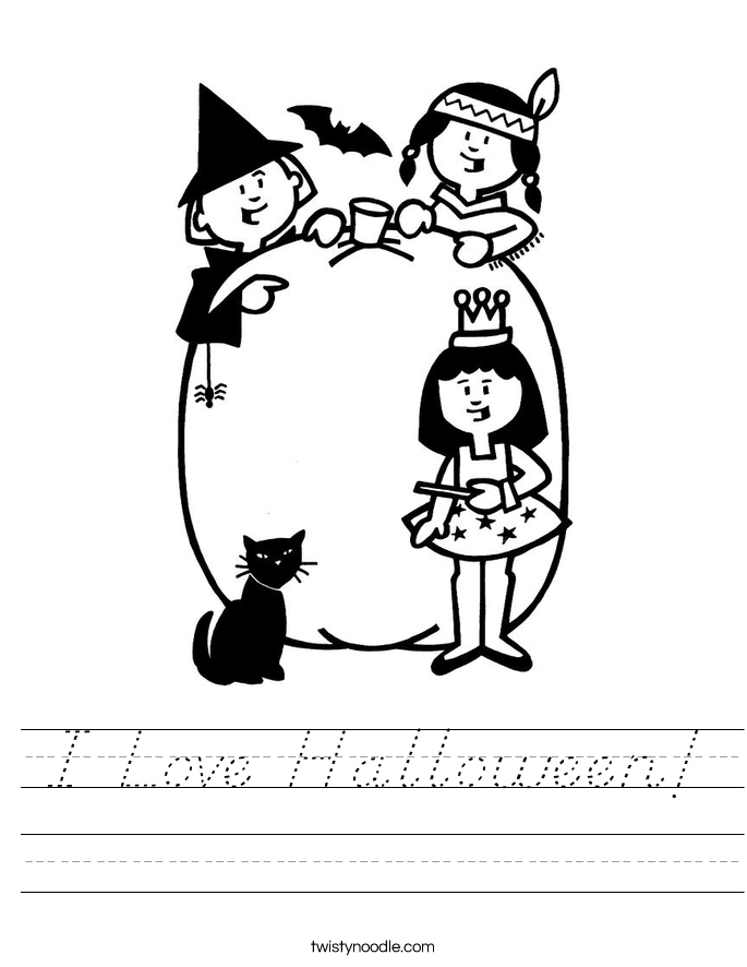 I Love Halloween! Worksheet