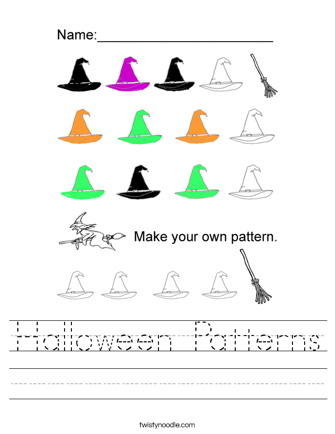 Halloween Patterns Worksheet