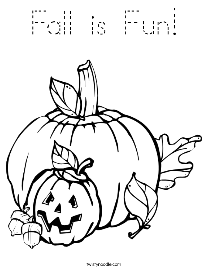 Fall is Fun! Coloring Page