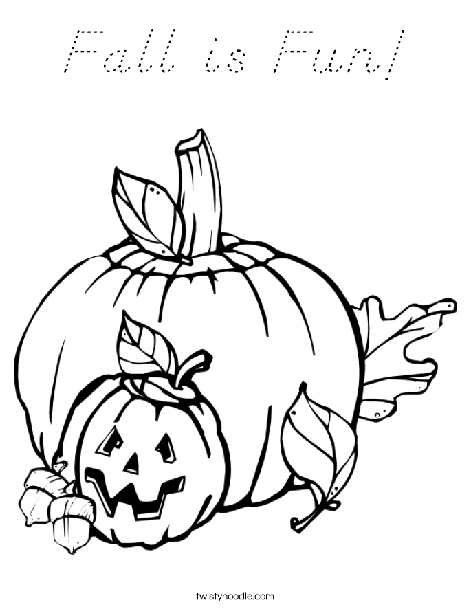 Fall is Fun! Coloring Page