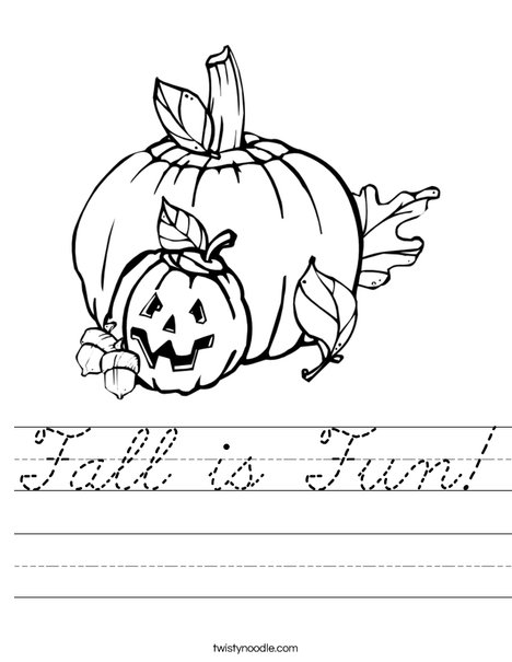 Halloween Pumpkins Worksheet