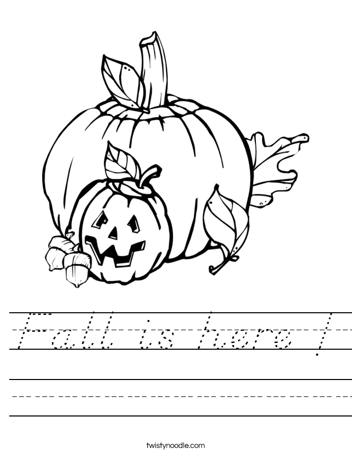 Fall is here ! Worksheet