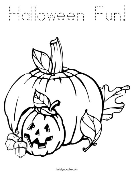 Halloween Pumpkins Coloring Page