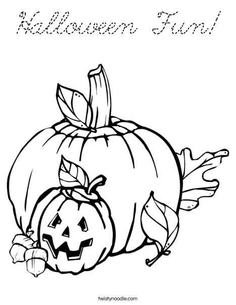 Halloween Pumpkins Coloring Page