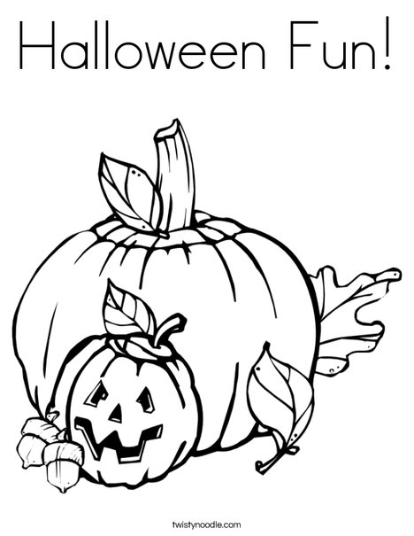 Halloween Pumpkins Coloring Page