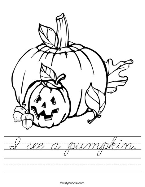 Halloween Pumpkins Worksheet
