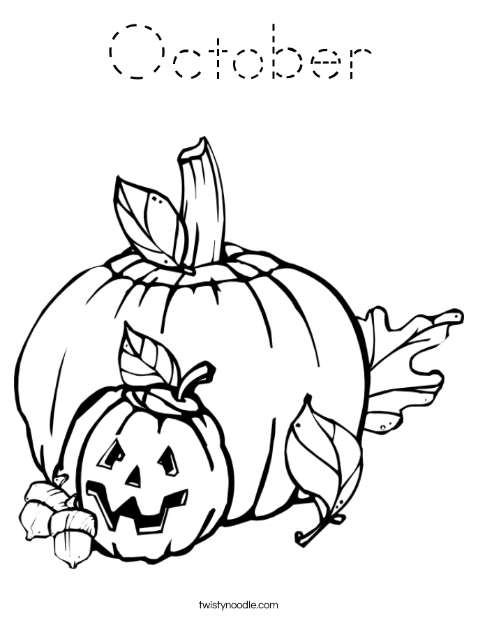 October Coloring Page