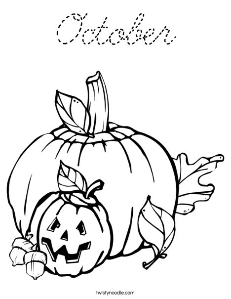 Halloween Pumpkins Coloring Page