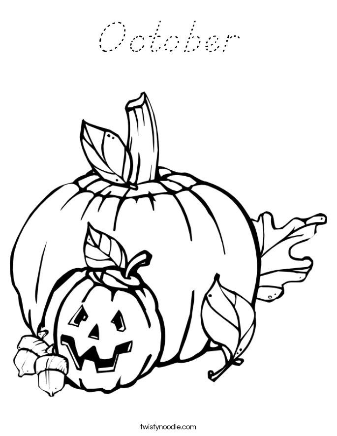 October Coloring Page