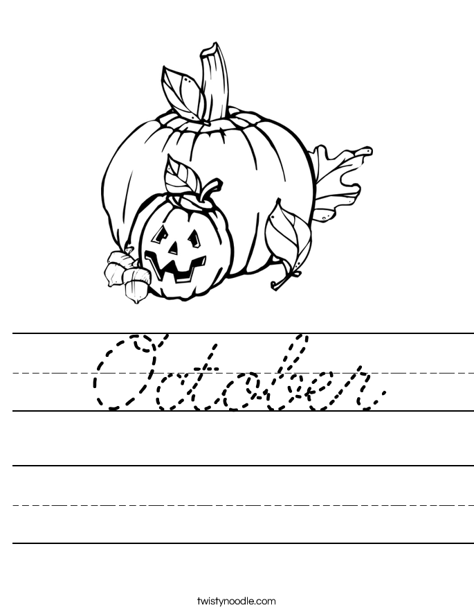 October Worksheet