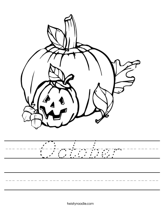 October Worksheet