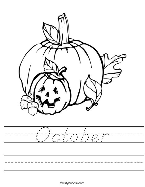 Halloween Pumpkins Worksheet