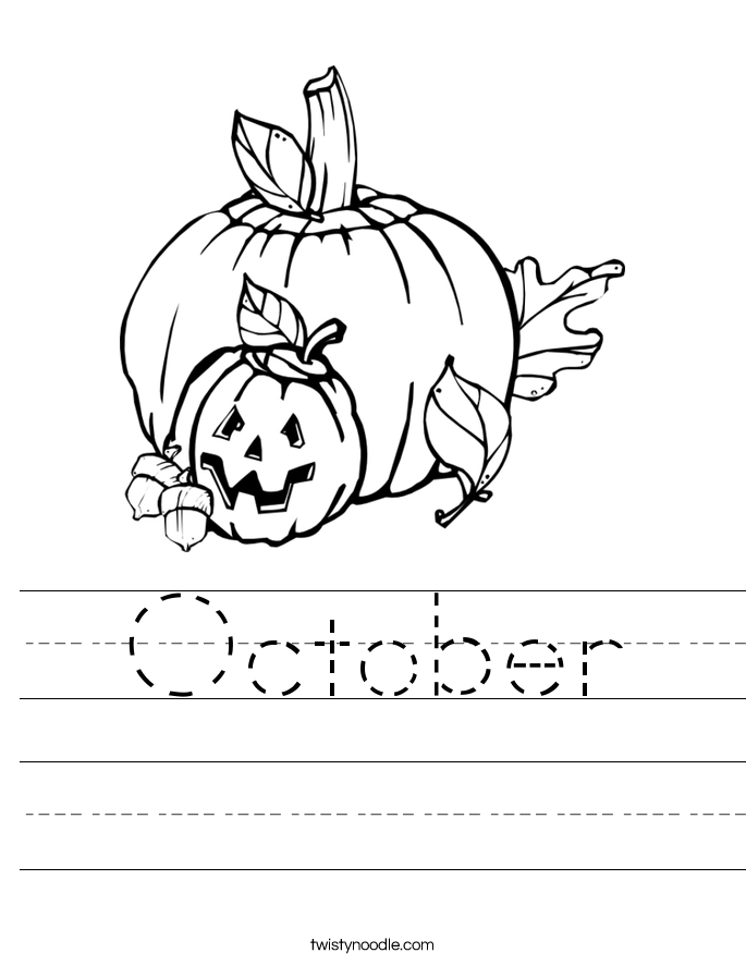 October Worksheet