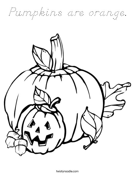 Halloween Pumpkins Coloring Page