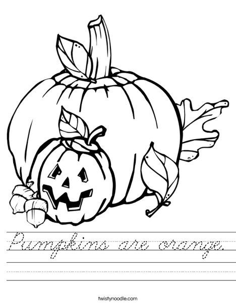 Halloween Pumpkins Worksheet
