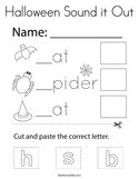 Halloween Sound it Out Coloring Page