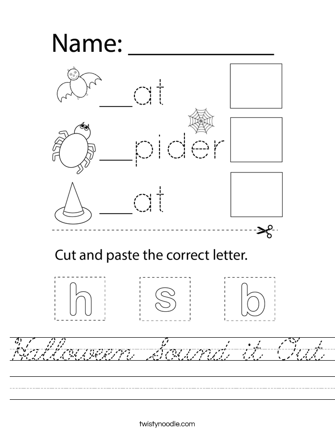 Halloween Sound it Out Worksheet