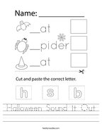Halloween Sound it Out Handwriting Sheet