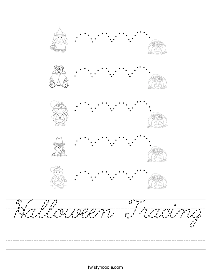 Halloween Tracing Worksheet