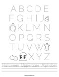 Halloween Uppercase Alphabet Worksheet