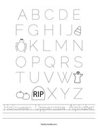 Halloween Uppercase Alphabet Handwriting Sheet