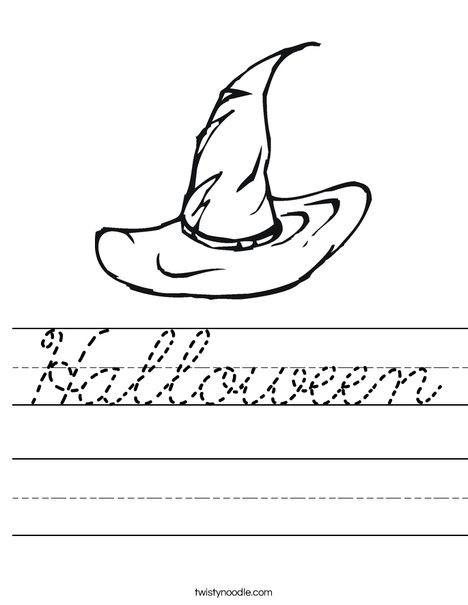 Halloween Witches Hat Worksheet