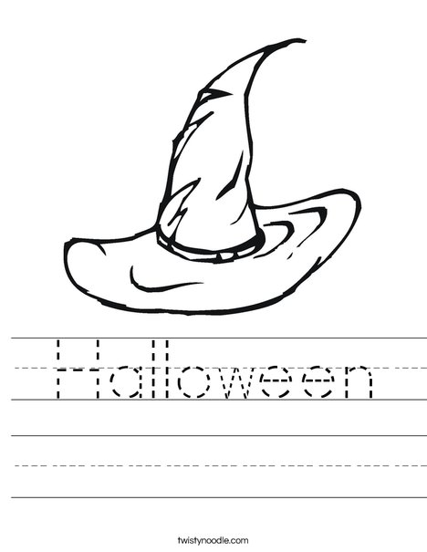 Halloween Witches Hat Worksheet