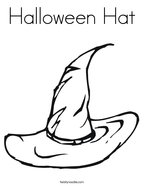 Halloween Hat Coloring Page