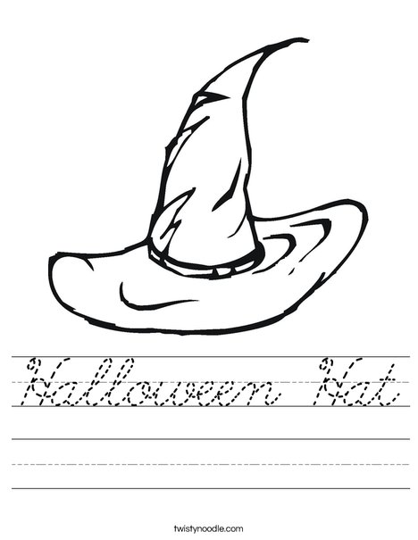 Halloween Witches Hat Worksheet