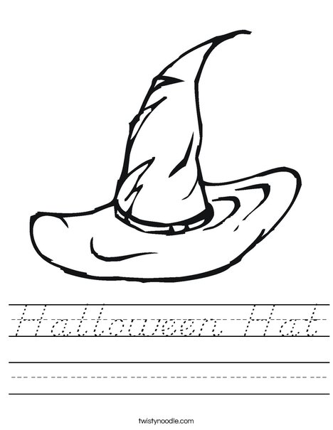 Halloween Witches Hat Worksheet