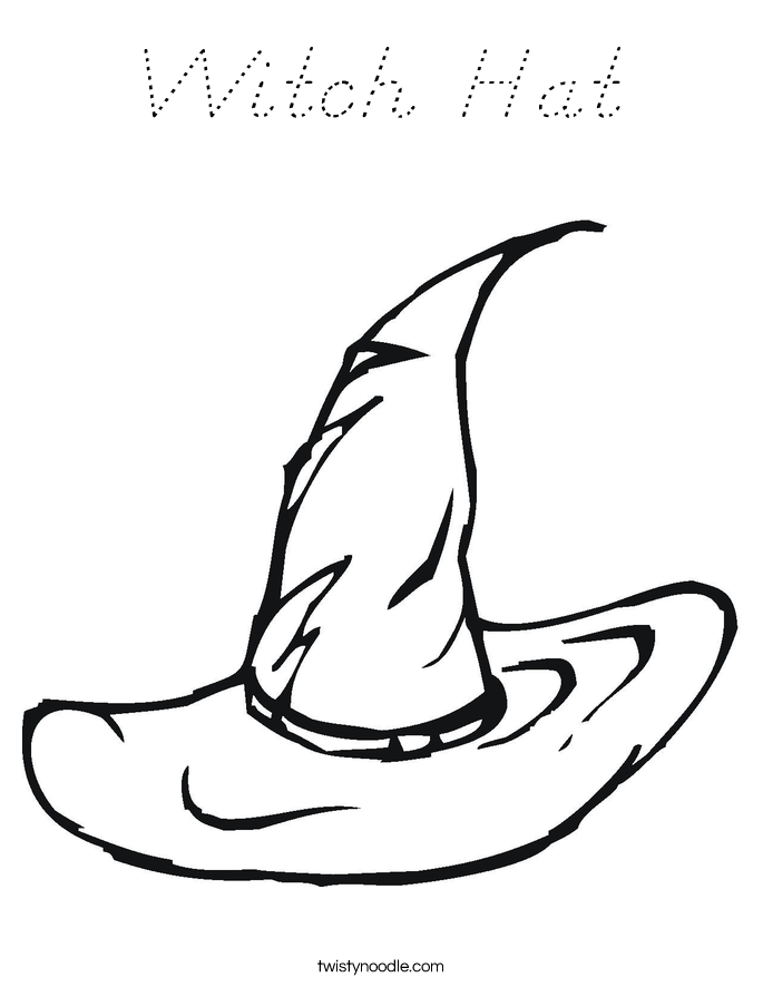 Witch Hat Coloring Page