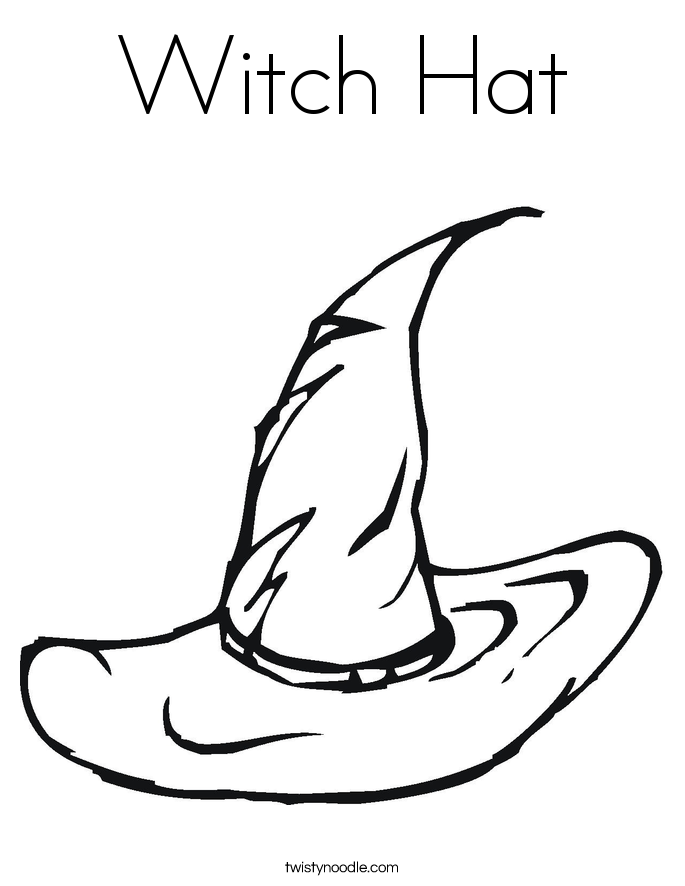 Witch Hat Coloring Page