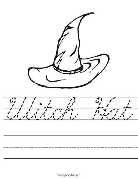 Halloween Witches Hat Worksheet