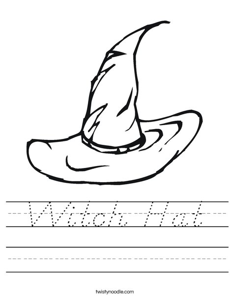 Halloween Witches Hat Worksheet