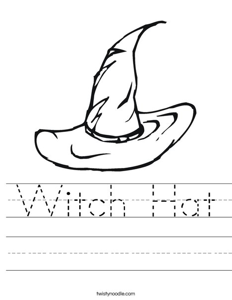 Halloween Witches Hat Worksheet