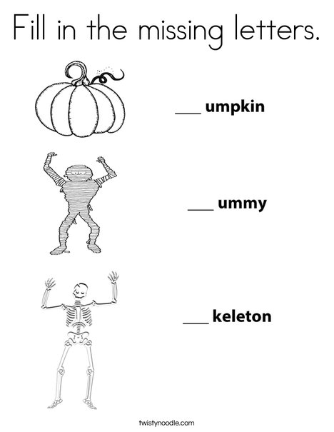 Pumpkin Mummy Skeleton Coloring Page