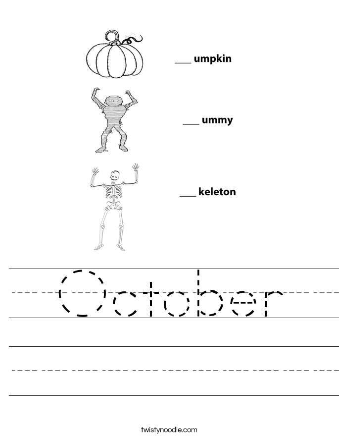 October Worksheet