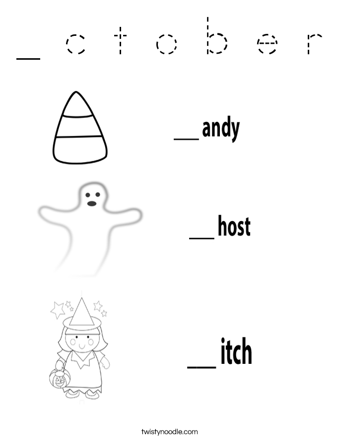 _ c t o b e r Coloring Page