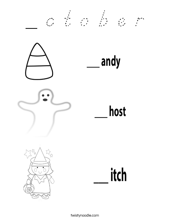 _ c t o b e r Coloring Page