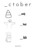 _ c t o b e r Coloring Page