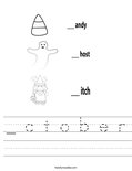 _ c t o b e r Worksheet