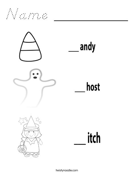 Candy Ghost Witch Coloring Page