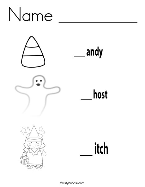 Candy Ghost Witch Coloring Page