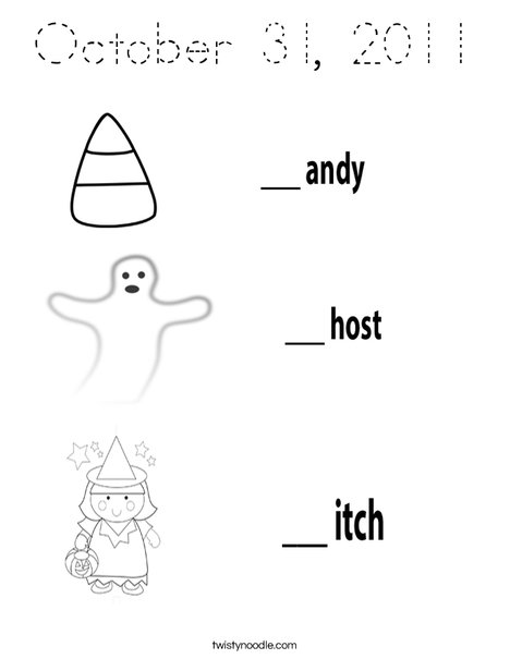 Candy Ghost Witch Coloring Page