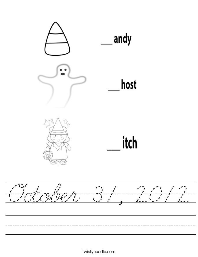 October 31, 2012 Worksheet