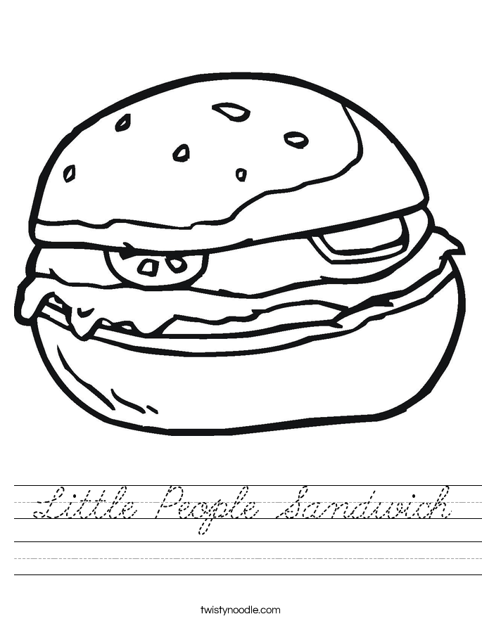 Little People Sandwich Worksheet