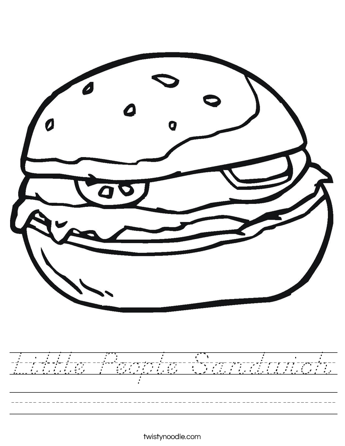Little People Sandwich Worksheet