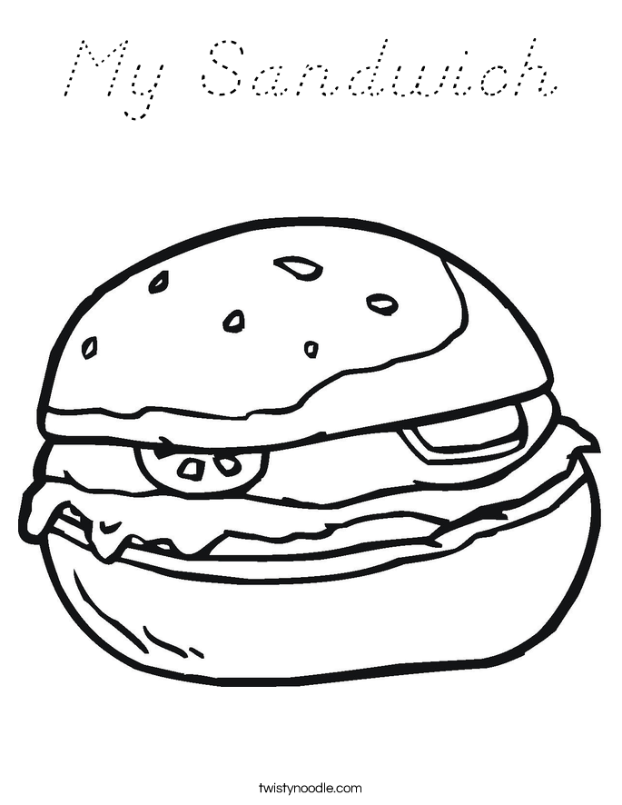 My Sandwich Coloring Page