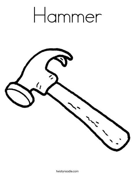 Hammer Coloring Page - Twisty Noodle